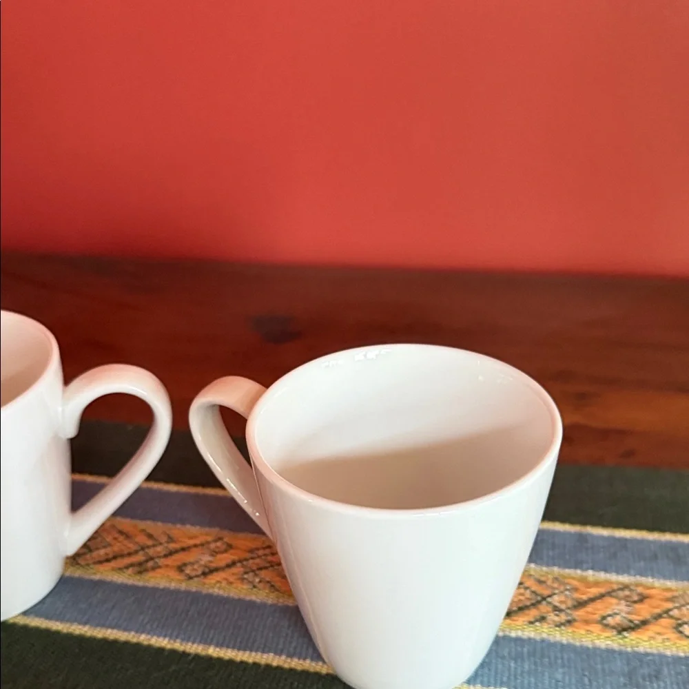 Sur Le Table Elegant White Handcrafted Porcelain Mugs